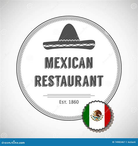 Mexican restaurant logo stock vector. Illustration of texture - 74983467