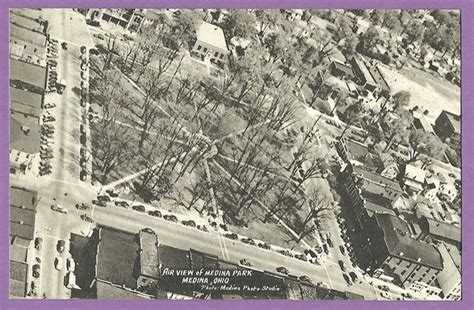 1940's aerial view of Medina's Square | Aerial view, Ohio history ...