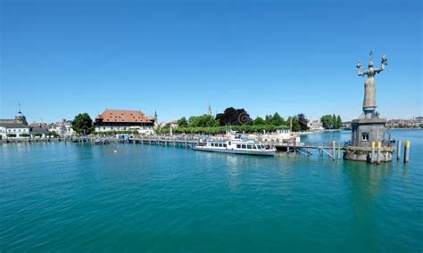 Panoramic View of Konstanz Old Town and Port, Germany Stock Image ...