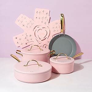 Amazon.com: Paris Hilton Iconic Nonstick Pots and Pans Set, Multi-layer ...