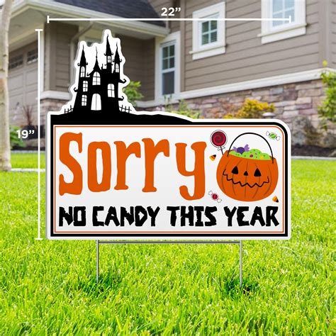 Sorry No Candy This Year - Halloween Sign — Custom Lawn Sign