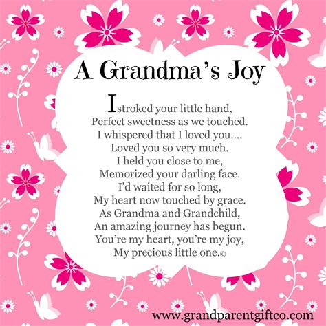 Grandma's Joy- perfectly said poem for Grandma! | Grandaughter quotes, Grandmother quotes ...