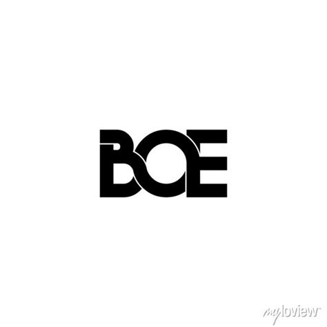 Boe letter original monogram logo design wall mural • murals consulting, idea, concept ...