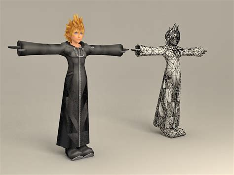 Kingdom Hearts Character Roxas 3d model 3ds Max files free download - CadNav