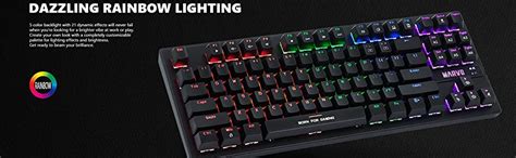 MARVO Scorpion KG901 USB RGB Wired Compact Gaming Keyboard w/Blue ...