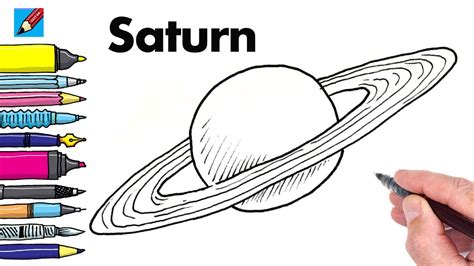 Draw the Planet Saturn Real Easy - YouTube