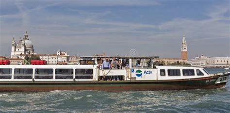 Water Bus Sails in Venice Lagoon, Italy. Editorial Photo - Image of ...