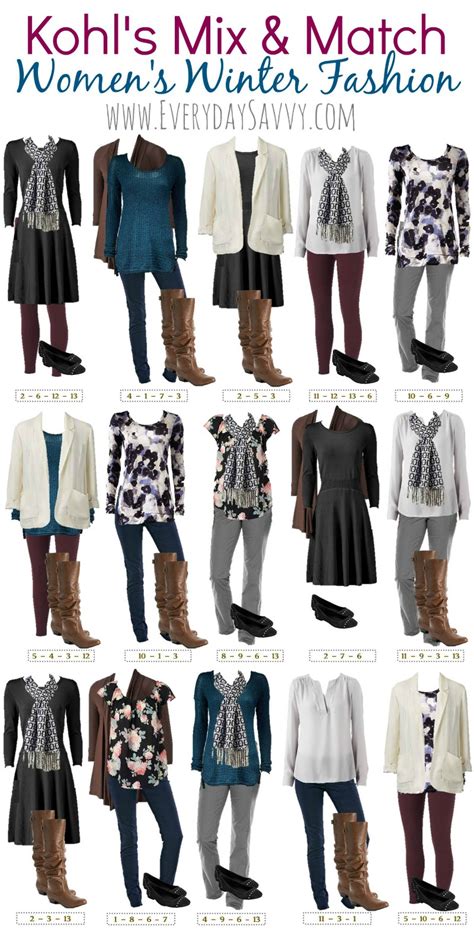 Winter Mix and Match Outfits From Kohls