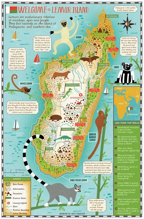 I Draw Maps - lemur island | Map of madagascar, Illustrated map, Madagascar travel