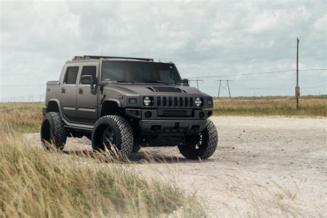 Mean-looking Hummer H2 SUT With a Lift and Fuel Off-road Wheels — CARiD ...