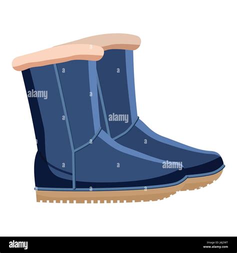 Pair of blue winter shoes icon, cartoon style Stock Vector Image & Art - Alamy