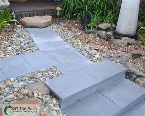 concrete-pavers-steps - Off The Rails Creative Landscaping