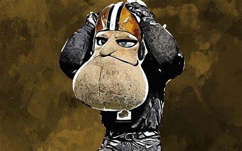 Download wallpapers Sir Saint, official mascot, New Orleans Saints, 4k ...