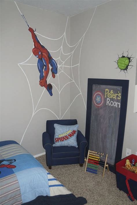 Cool 30 DIY Spiderman Themed Bedroom Ideas for Your Little Superheroes ...