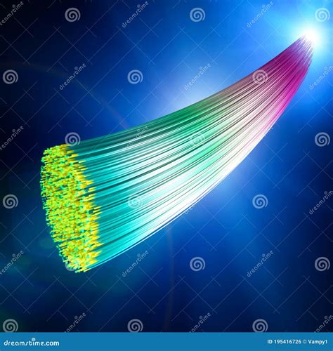 Optical Fiber and Internet Connection Speed Stock Illustration - Illustration of connection ...