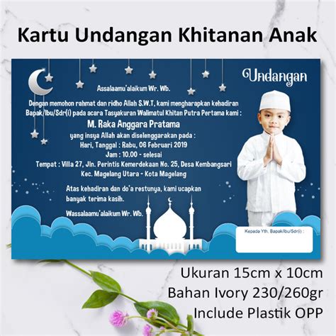 Jual Kartu Undangan Acara Khitanan Anak - Kota Magelang - Tazkia ...