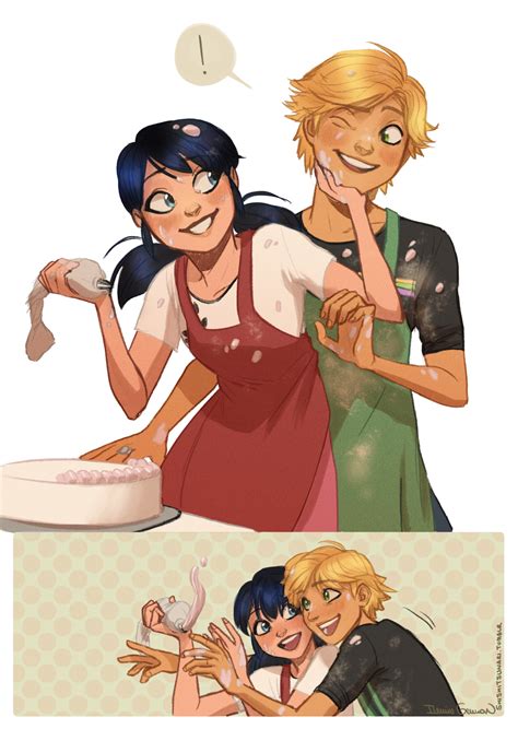 Marinette and Adrien - Miraculous Ladybug Fan Art (39565690) - Fanpop