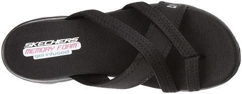 Skechers Women's Flex Appeal 2.0-Start Up Sport Sandal, Black/Black ...