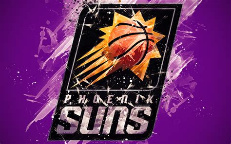 Download wallpapers Phoenix Suns, 4k, grunge art, logo, american ...