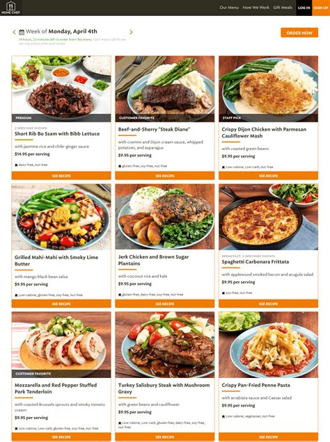 Home Chef Menu & meal options in 2019 | Home chef, Meals, How to cook beef