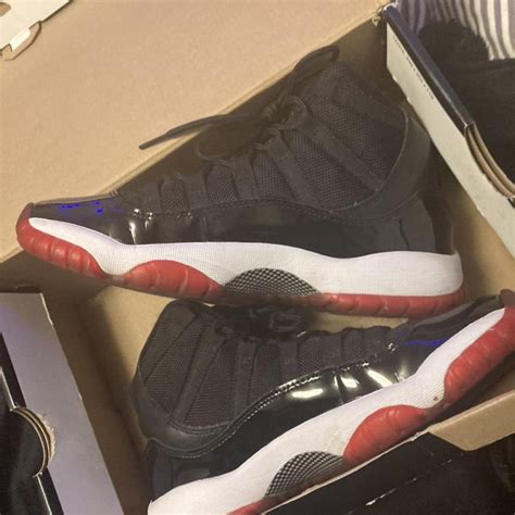 Used Jordan 11 bred 2012 With box but damaged... - Depop