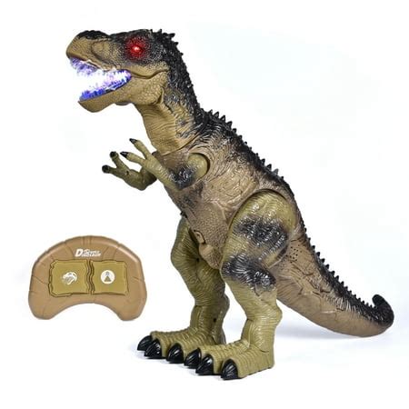 Remote Control Dinosaur Toys for Boys with Walking & Lights & Roaring & Spraying, RC T-Rex for ...