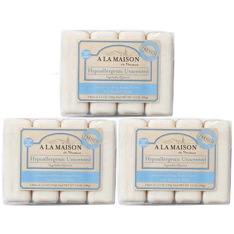 Buy A LA MAISON Hypoenic Unscented Bar Soap - Triple French Milled Natural Moisturizing Hand ...