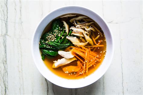 Kombu Chicken Soup with Carrots and Mushrooms | Bon Appétit