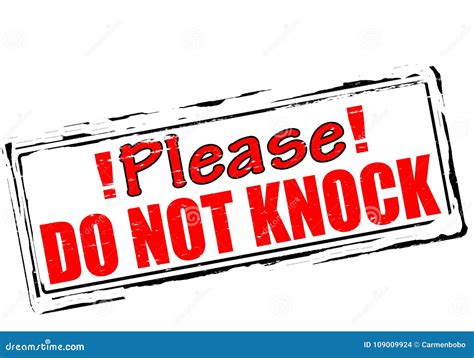 Please Knock Door Sign Cartoon Vector | CartoonDealer.com #152525353