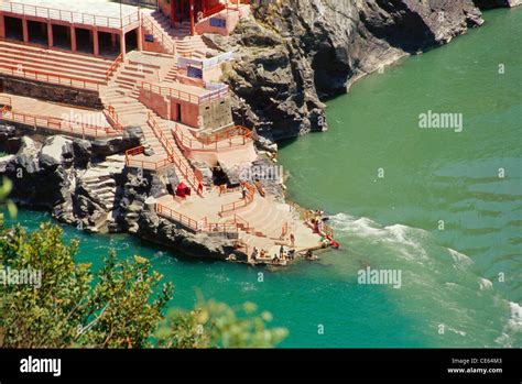 Devprayag Alaknanda river and Bhagirathi river meet Ganga river Stock ...