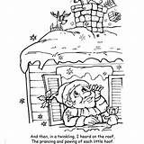 Twas The Night Before Christmas Imprint Coloring Book sketch template