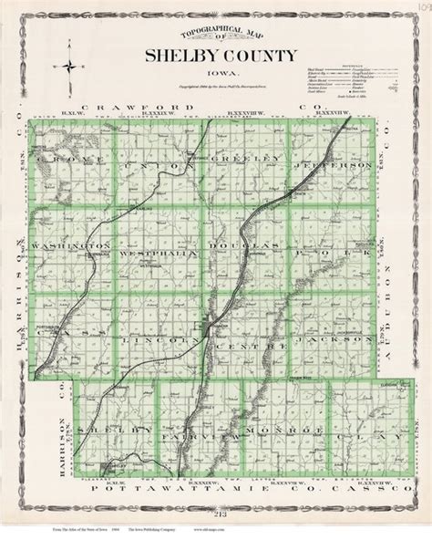 Shelby County, Iowa 1904 - Iowa State Atlas 109 - OLD MAPS