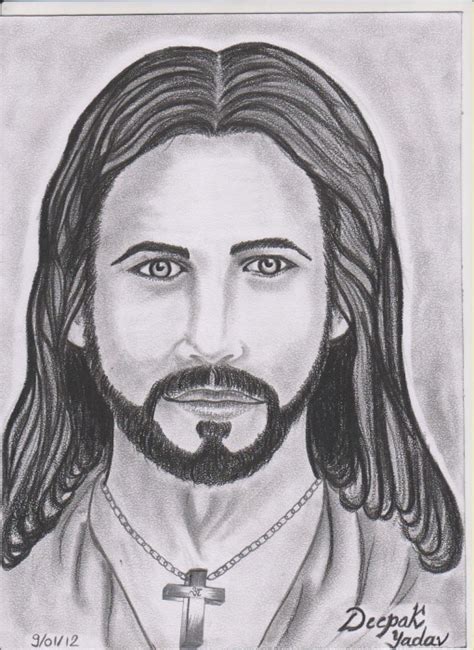 Pencil Sketch of Jesus Christ - Desi Painters