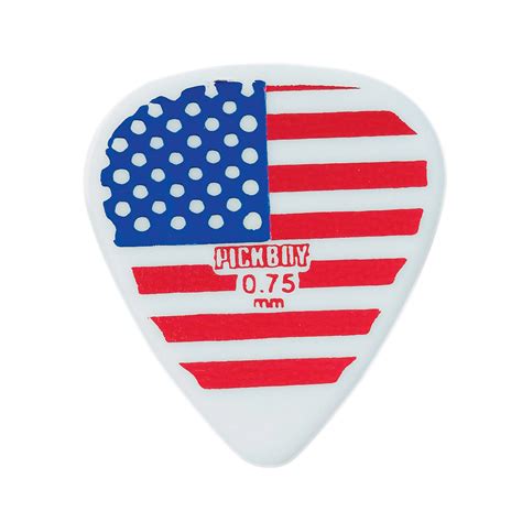 Pick Boy USA Flag Large Celltex Guitar Picks (10-pack) .75 mm ...