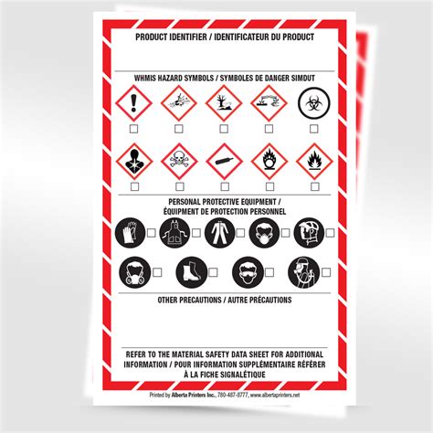 WHMIS Labels for Workplace Safety - Alberta Printers Store