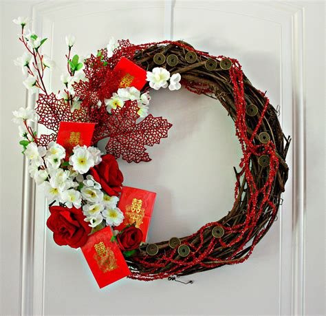 Chinese New Year Wreath Celebrate China Lunar Year Festival | Etsy | Chinese new year flower ...