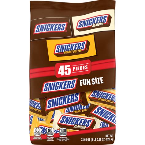 SNICKERS Chocolate Candy Bars Assorted Fun Size Variety Mix - 32.68oz ...