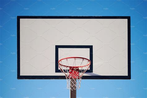 White basketball board with ring | High-Quality Sports Stock Photos ~ Creative Market