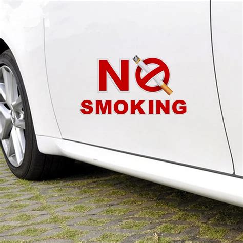 Rylybons 1PCS Colorful car stickers No Smoking vinyl decals car window ...