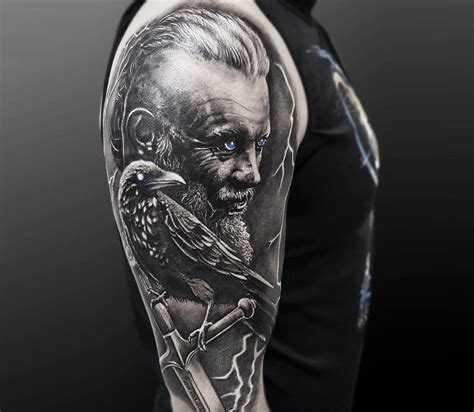 Ragnar Lothbrok tattoo by Anastasia Agapova | Photo 22997