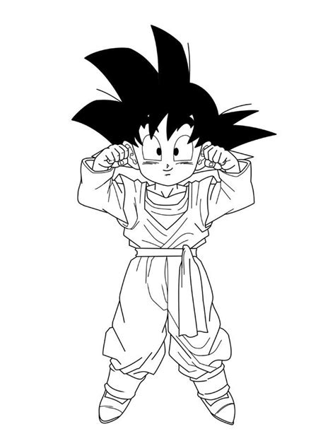 Chibi Goku Coloring Pages | Chibi goku, Cartoon coloring pages, Disney ...