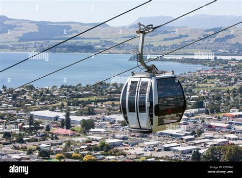 Skyline Gondola cable car cableway ride to peak at Rotorua,with views ...