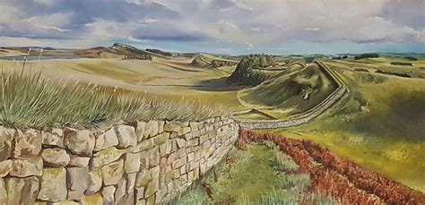 Hadrians Wall Northumberland. Oil on canvas. Artist Rob Myers | Hadrians wall, Roman history ...