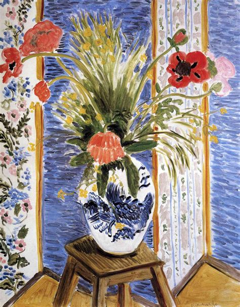 The Lost Sock : Henri Matisse Blue Willow Still Life