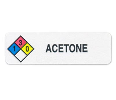 ACETONE HMIG Label | 3/4 x 2-1/2 in. — 48 Roll Case - ChromaLabel