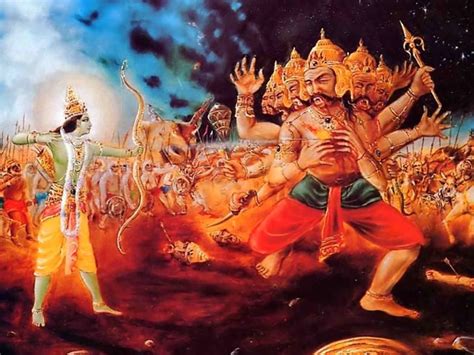 What did Ravana say to Lord Rama while dying?