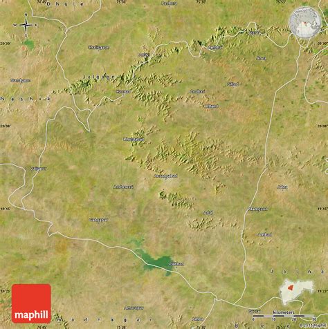 Satellite Map of Aurangabad