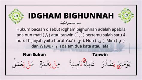 Contoh Hukum Idgham Bighunnah - Homecare24