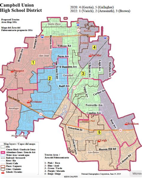 Campbell Union High School District Map - Bianca Samantha