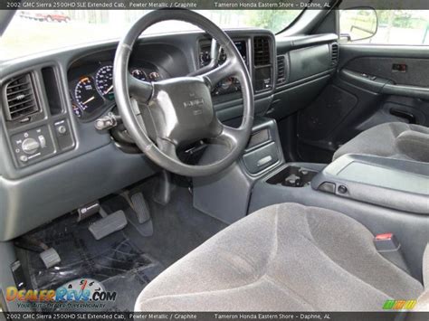 Graphite Interior - 2002 GMC Sierra 2500HD SLE Extended Cab Photo #13 | DealerRevs.com